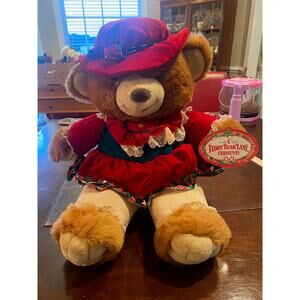 Vintage NWT 1994 Collectible Kmart christmas Teddy Bear in plaid dress